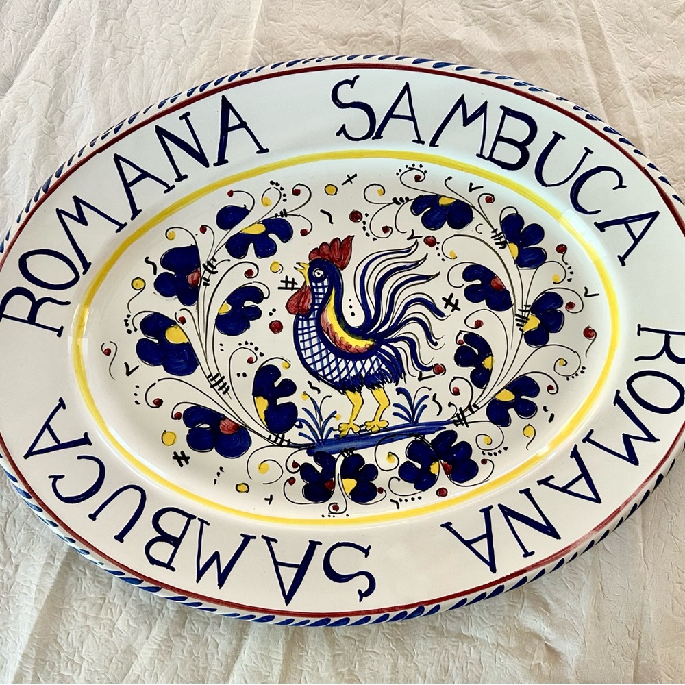 Rooster Deruta Sambuca Serving Plate